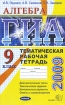 ГИА 2009 Алгебра 9 класс Тематическая рабочая тетрадь Издательства: Эксмо, МЦНМО, 2009 г Мягкая обложка, 240 стр ISBN 978-5-377-02631-0, 978-94057-419-4 Тираж: 1000000 экз Формат: 70x108/16 (~170х262 мм) инфо 7899l.